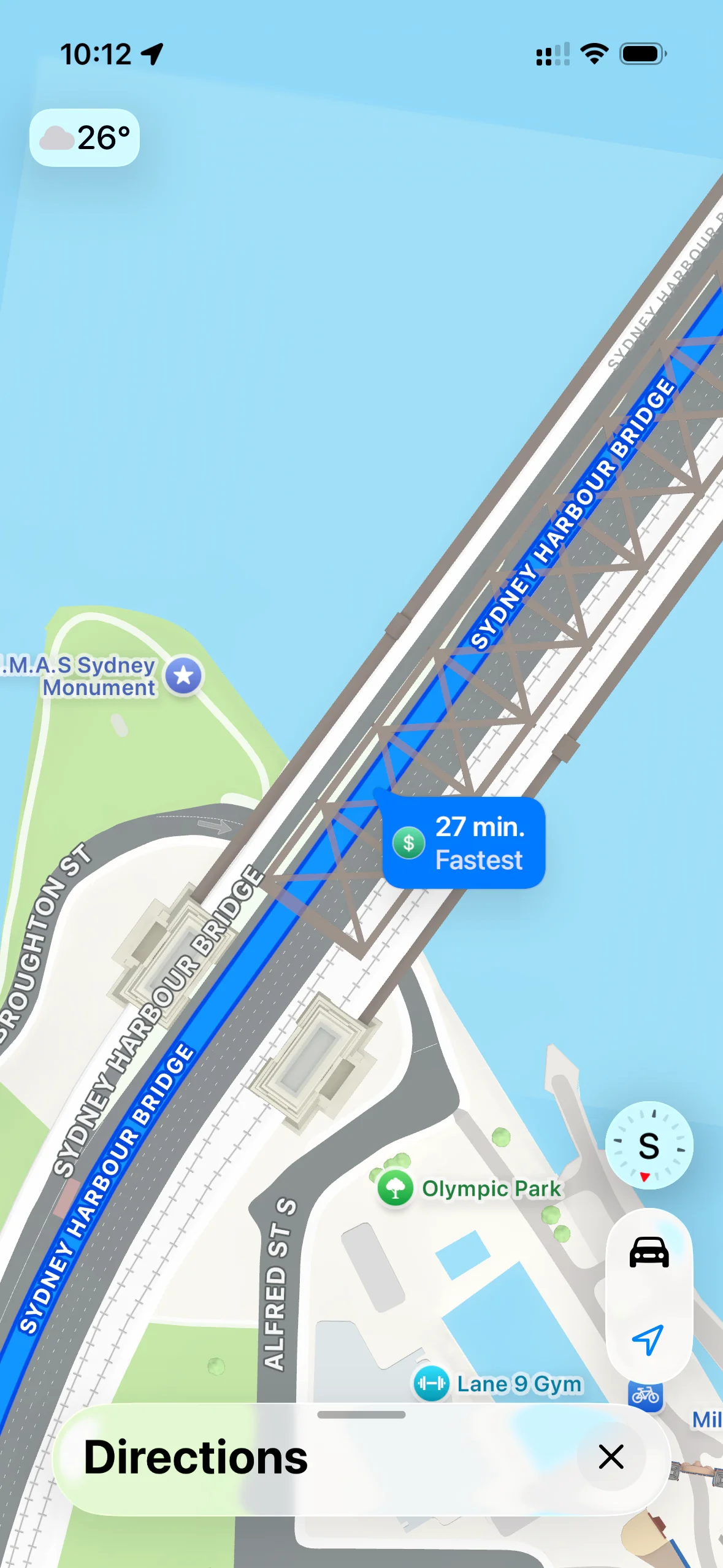 Apple Maps driving navigation