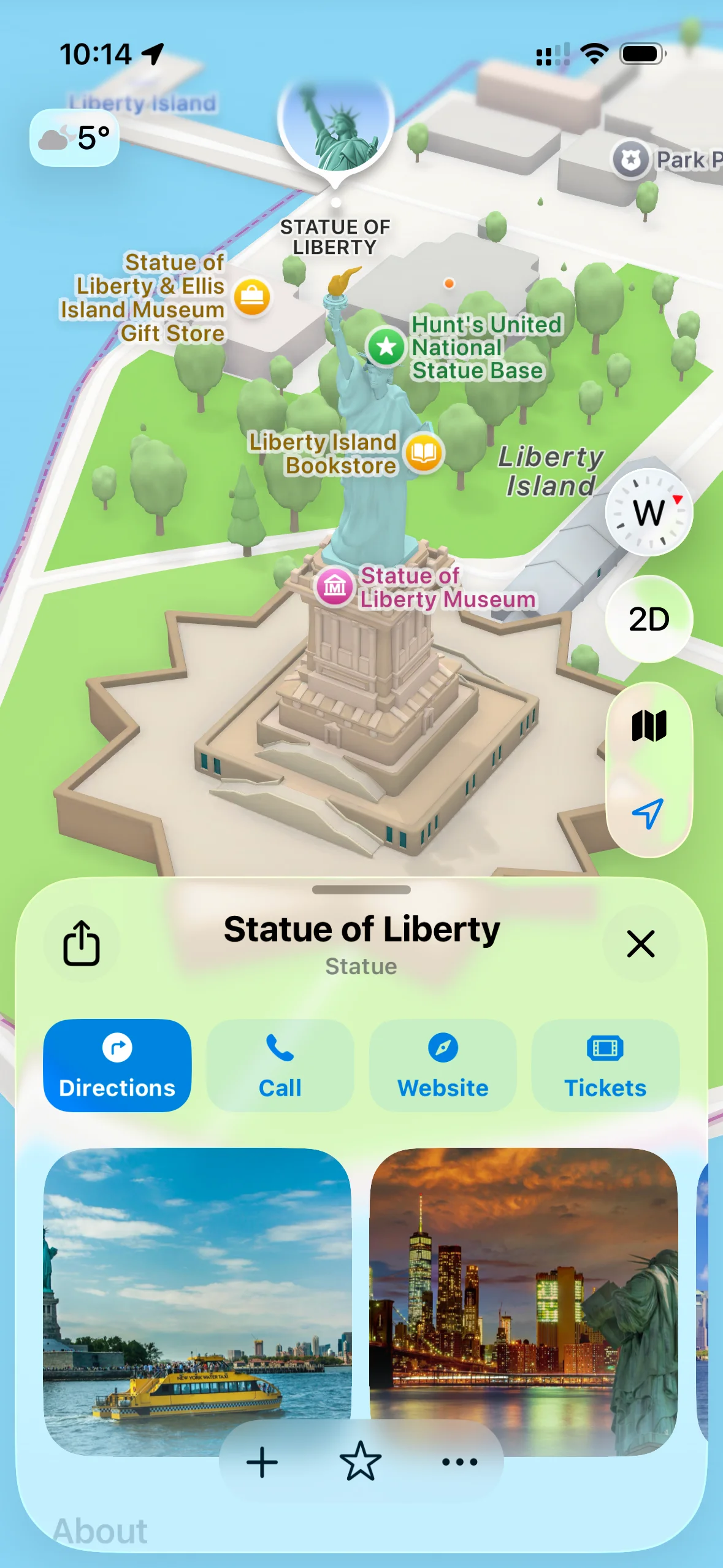 Apple Maps Statue of Liberty