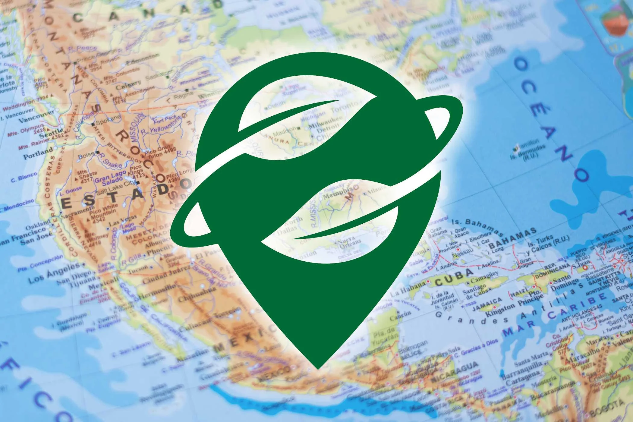 united states map with organic maps logo overlay