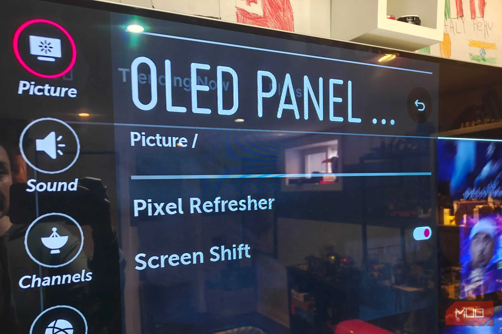 The OLED Panel menu o an LG OLED TV