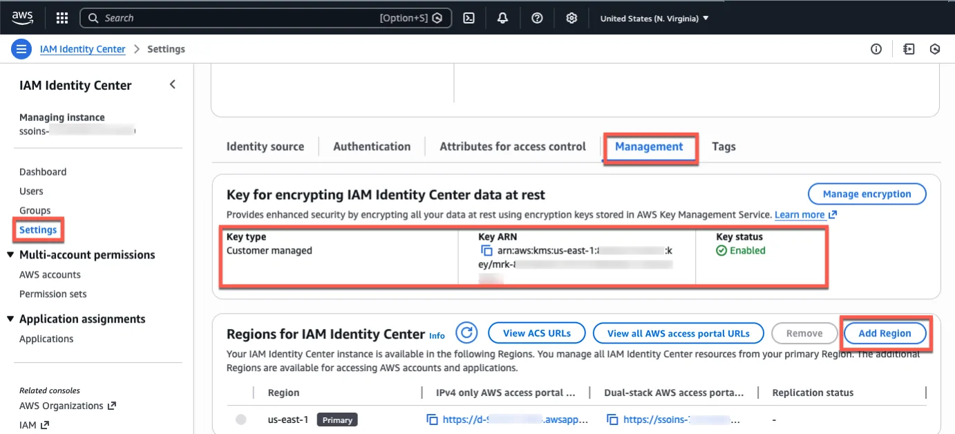AWS IAM Identity Center now supports multi-Region replication for AWS account access and application use