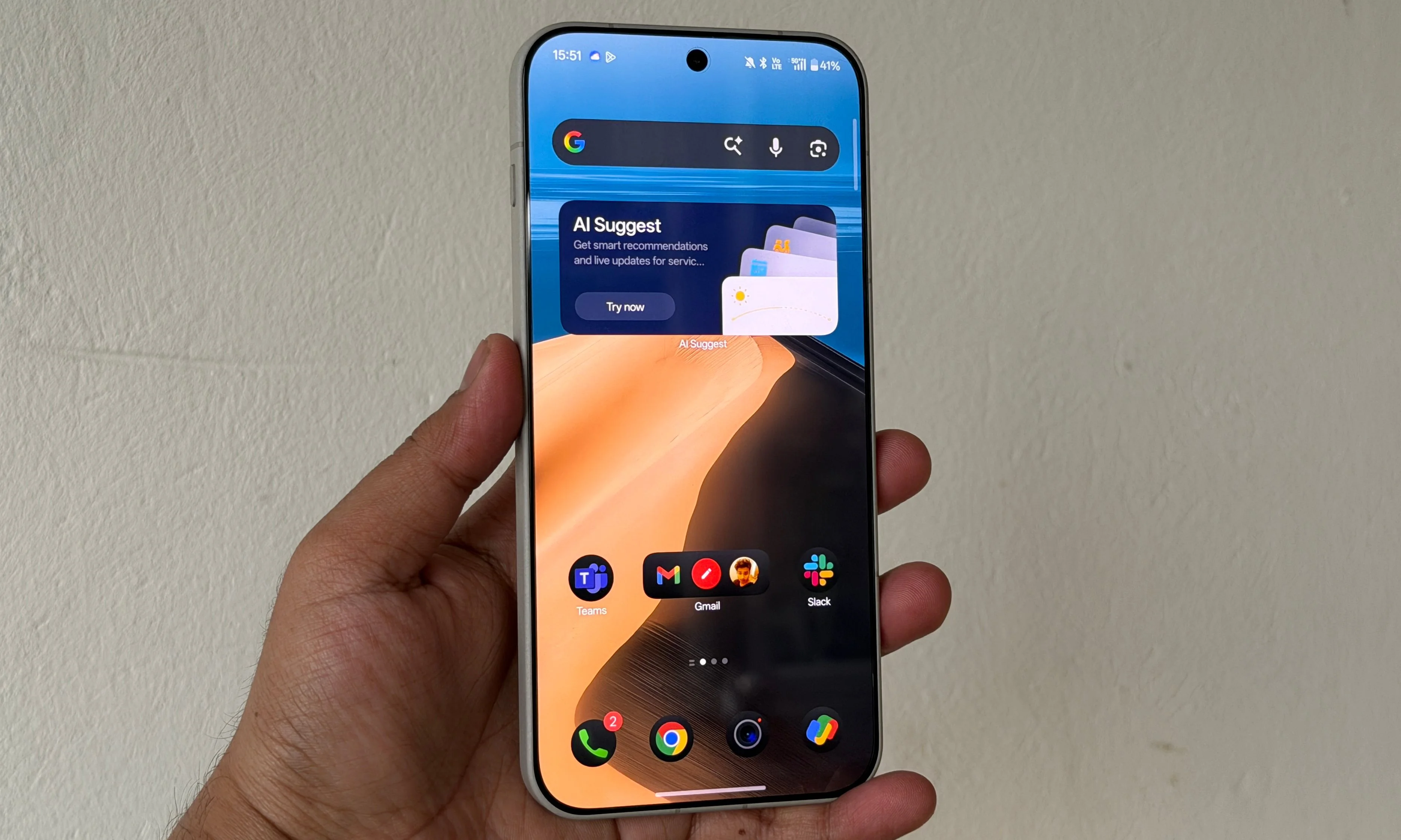 Home. Screen on OnePlus 15.